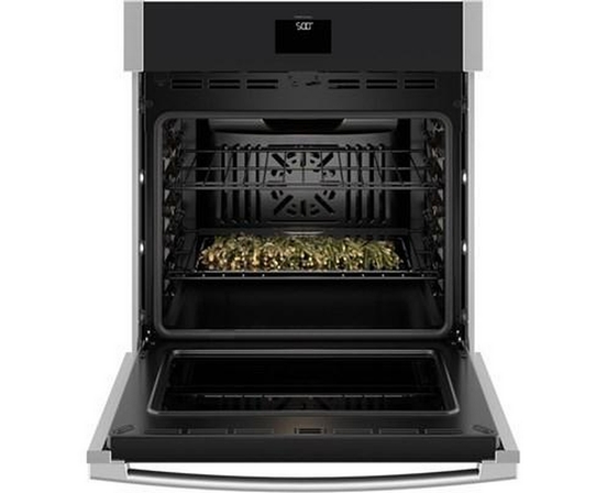 GE 27-Inch, 4.3 Cu. Ft. Built-In Single Wall Oven With True European Convection - JKS5000SVSS