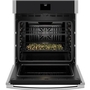 GE 27-Inch, 4.3 Cu. Ft. Built-In Single Wall Oven With True European Convection - JKS5000SVSS