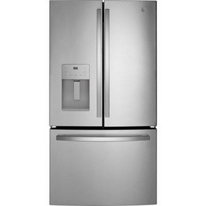 GE 36-Inch, 20.6 Cu.Ft. Counter-Depth French 3-Door Refrigerator With Exterior Ice Maker - GYE21JYMFS