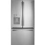 GE 36-Inch, 20.6 Cu.Ft. Counter-Depth French 3-Door Refrigerator With Exterior Ice Maker - GYE21JYMFS